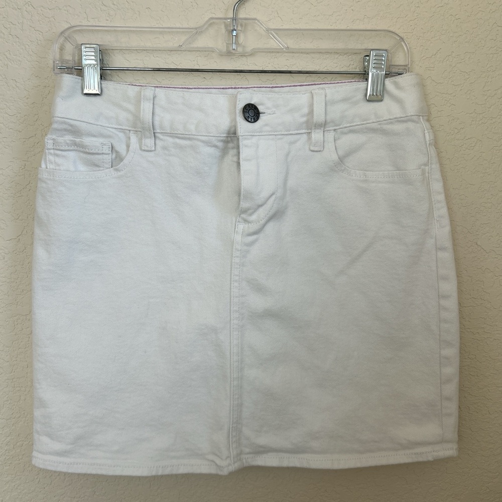 J. Crew White Mini Skirt